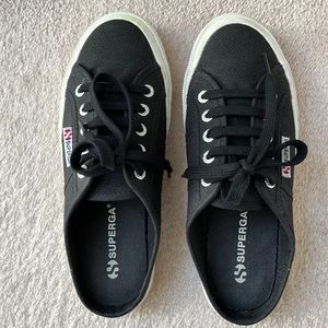Superga canvas black mule Size 6.5 (37)EUC